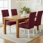 Anyseat Wine Red Corn Kernels Chair Cover, Waterproof Stretch Slipcover for Dining