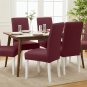 Anyseat Wine Red Corn Kernels Chair Cover, Waterproof Stretch Slipcover for Dining