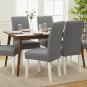 Anyseat Grey Corn Kernels Chair Cover, Waterproof Stretch Slipcover for Dining