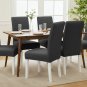 Anyseat Dark Grey Corn Kernels Chair Cover, Waterproof Stretch Slipcover for Dining
