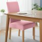 Anyseat Pink Velvet Stretch Chair Cover for Dining Room