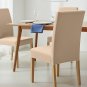 Anyseat Beige Plush Velvet Chair Slipcover for Dining Room