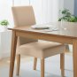 Anyseat Beige Plush Velvet Chair Slipcover for Dining Room