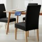 Anyseat Black Velvet Stretch Chair Cover for Kitchen Chairs
