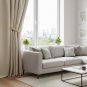 Anydrape Beige Chenille Blackout Curtain, Grommet Top, Hooks, Pencil Pleat & Rod Pocket