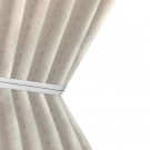 Anydrape Beige Jacquard Lace Blackout Curtain, Grommet, Hooks, Pencil Pleat & Rod Pocket