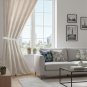 Anydrape Beige Jacquard Lace Blackout Curtain, Grommet, Hooks, Pencil Pleat & Rod Pocket