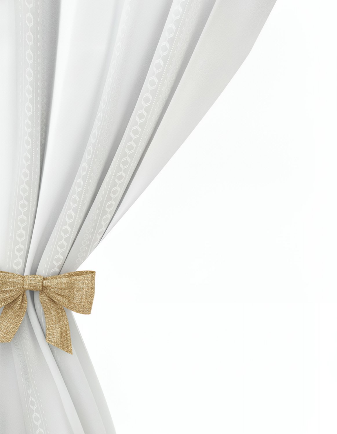 Anydrape White Embroidered Lace Curtain, Grommet, Hooks, Pencil Pleat & Rod Pocket