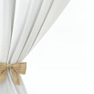 Anydrape White Embroidered Lace Curtain, Grommet, Hooks, Pencil Pleat & Rod Pocket