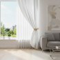 Anydrape White Embroidered Lace Curtain, Grommet, Hooks, Pencil Pleat & Rod Pocket