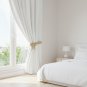 Anydrape White Embroidered Lace Curtain, Grommet, Hooks, Pencil Pleat & Rod Pocket