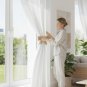 Anydrape White Embroidered Lace Curtain, Grommet, Hooks, Pencil Pleat & Rod Pocket
