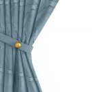 Anydrape Blue 3D Leaves Blackout Curtain, Grommet, Hooks, Pencil Pleat & Rod Pocket