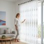 Anydrape White Sheer Flower Curtain, Grommet, Hooks, Pencil Pleat & Rod Pocket