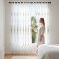 Anydrape White Sheer Flower Curtain, Grommet, Hooks, Pencil Pleat & Rod Pocket