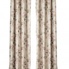 Anydrape Beige Flower Curtain, Grommet, Hooks, Pencil Pleat & Rod Pocket, Modern Luxury