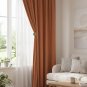 Anydrape Orange Velvet Blackout Curtain, Grommet, Hooks, Pencil Pleat & Rod Pocket