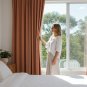 Anydrape Orange Velvet Blackout Curtain, Grommet, Hooks, Pencil Pleat & Rod Pocket