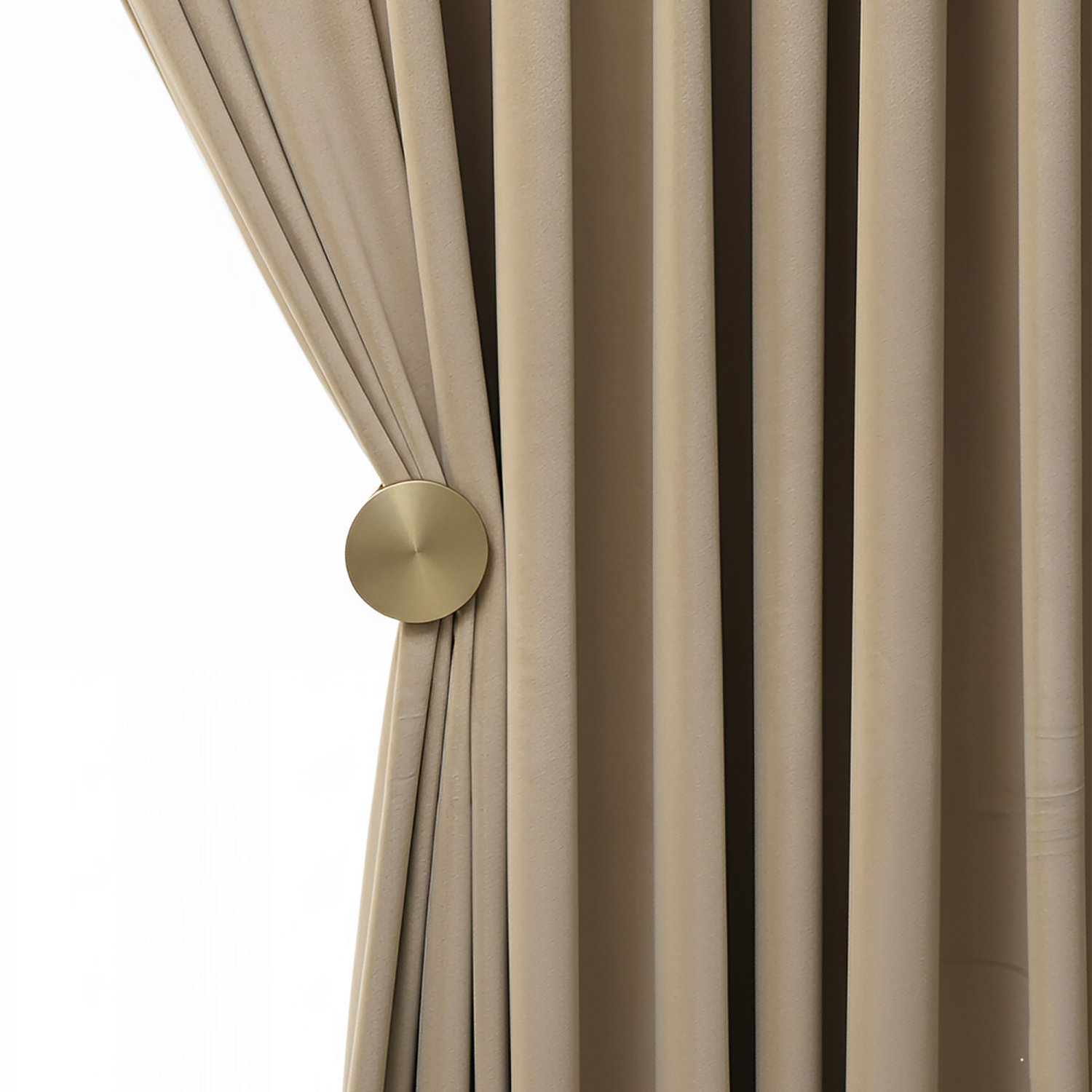 Anydrape Light Pawn Velvet Blackout Curtain, Grommet, Hooks, Pencil Pleat & Rod Pocket