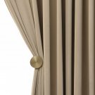 Anydrape Beige Velvet Blackout Curtain, Grommet, Hooks, Pencil Pleat & Rod Pocket