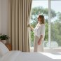 Anydrape Beige Velvet Blackout Curtain, Grommet, Hooks, Pencil Pleat & Rod Pocket