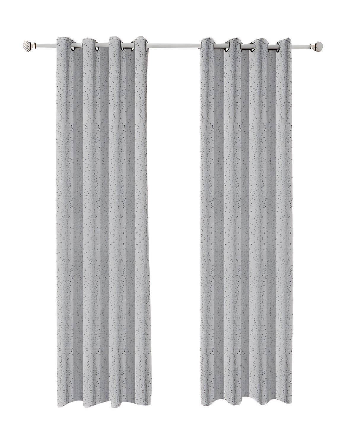 Anydrape Grey Modern Luxury Curtain, Grommet, Hooks, Pencil Pleat & Rod Pocket