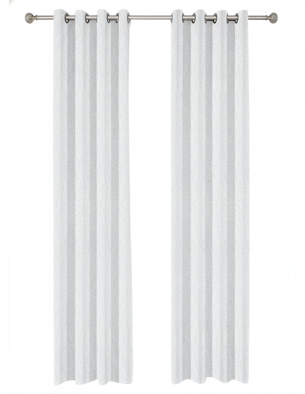 Anydrape White Modern Luxury Curtain, Grommet, Hooks, Pencil Pleat & Rod Pocket