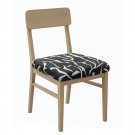 Anyseat Black & White Crack Linear Chair Cover, Stretch, Washable & Removable