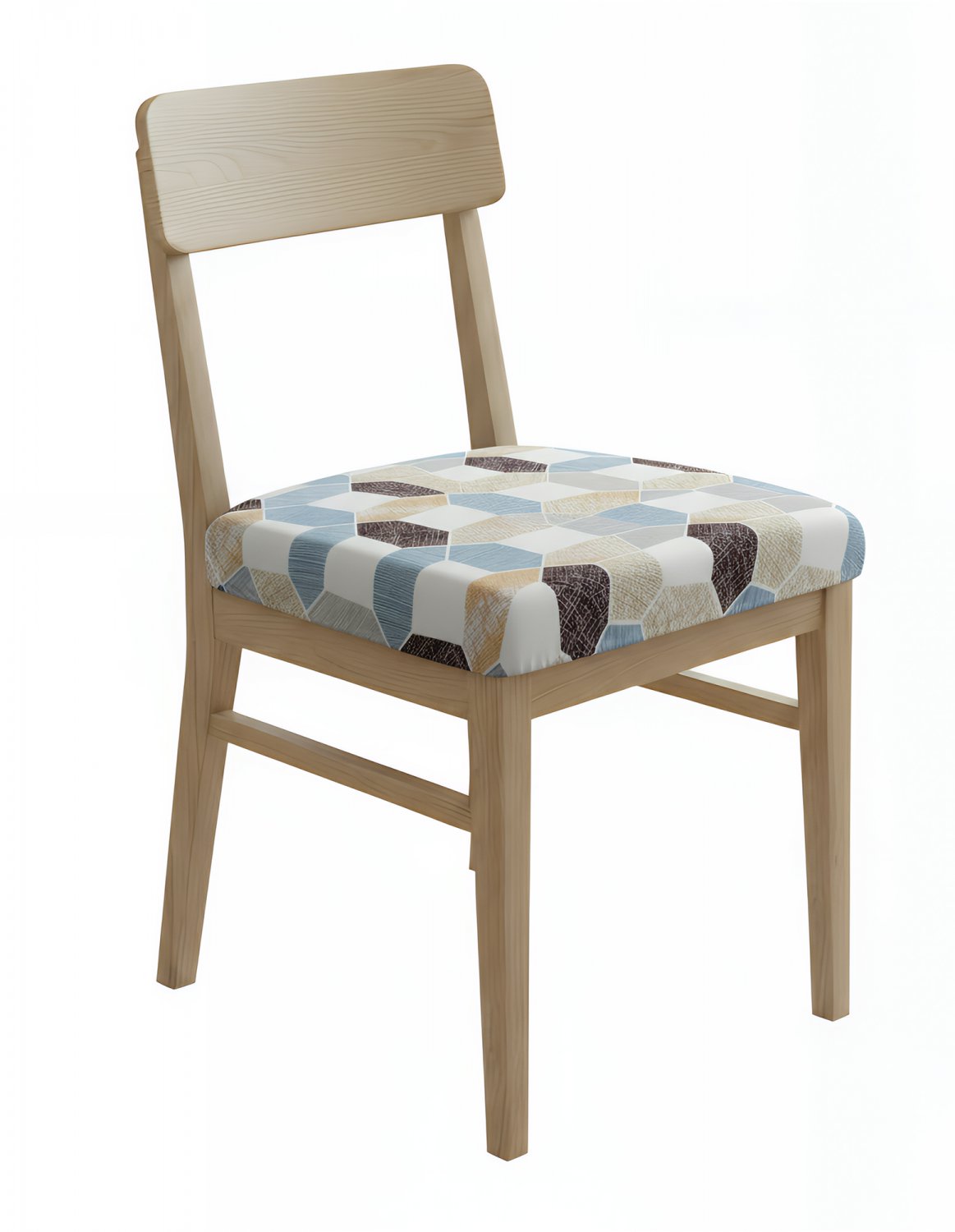 Anyseat Multicolor Diamond Print Chair Cover, Stretch, Washable & Removable