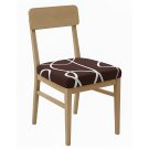 Anyseat Dark Brown & White Wave Lines Chair Cover, Stretch, Washable & Removable Anyseat Dark Brown & White Wave Lines Chair Cover, Stretch, Washable & Removable