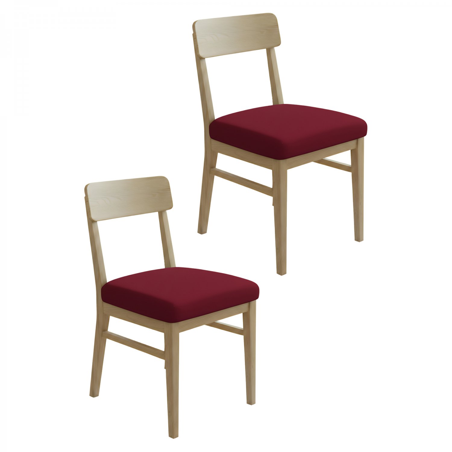 Anyseat Maroon Red Plain Chair Cover, No Print, Stretch, Washable & Removable
