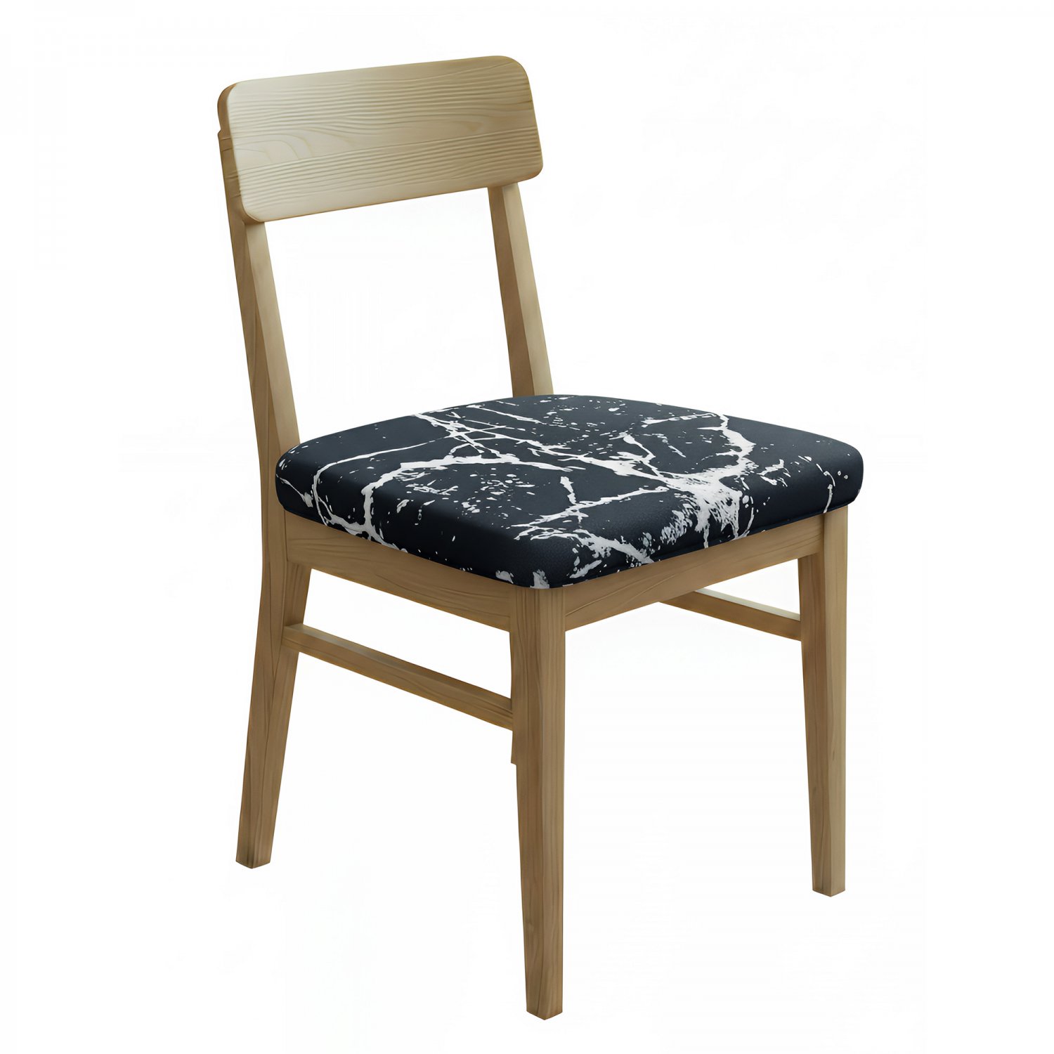 Anyseat Black & White Splash Print Chair Cover, Stretch, Washable & Removable