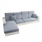 Anyseat Pastel Blue L-Shape Sofa Cover, Polyester Chenille, Thick & Stretchable, Medium