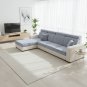 Anyseat Pastel Blue L-Shape Sofa Cover, Polyester Chenille, Thick & Stretchable, Medium