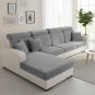Anyseat Dark Gray L-Shape Sofa Cover, Polyester Chenille, Thick & Stretchable, Small