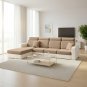 Anyseat Coffee L-Shape Sofa Cover, Polyester Chenille, Thick & Stretchable, XL Plus Size