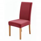 Anyseat Chair Cover Rose Red Velvet Plush Stretch Slipcover for Dining