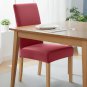 Anyseat Chair Cover Rose Red Velvet Plush Stretch Slipcover for Dining