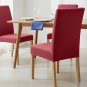 Anyseat Chair Cover Rose Red Velvet Plush Stretch Slipcover for Dining