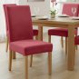 Anyseat Chair Cover Rose Red Velvet Plush Stretch Slipcover for Dining