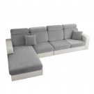Anyseat Dark Gray L-Shape Sofa Cover, Chenille, Thick & Stretchable, Large