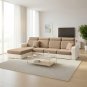 Anyseat Coffee L-Shape Sofa Cover, Polyester Chenille, Thick & Stretchable, Extra Large