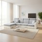 Anyseat Light Gray L-Shape Sofa Cover, Chenille, Thick & Stretchable, XL Plus Size