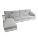 Anyseat Light Gray L-Shape Sofa Cover, Chenille, Thick & Stretchable, Large