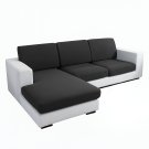 Anyseat Sofa Cover Black Polyester Thick Stretchable Cushion For Living Room 1Pc Back Cushion