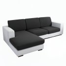 Anyseat Black Polyester Sofa Cover, Thick Stretchable, 1Pc, 90–130cm
