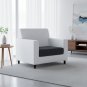 Anyseat Black Polyester Sofa Cover, Thick Stretchable, 1Pc, 225â275cm