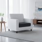 Anyseat Black Polyester Sofa Cover, Thick Stretchable, 1Pc, 95â120cm