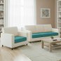 Anyhouz Teal Blue Polyester Sofa Cover, Thick Stretchable, 1Pc, 45â60cm