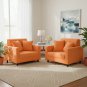 Anyseat 1-Seater Sofa Cover, Plain Orange, Elastic Stretch, Protective Slipcover
